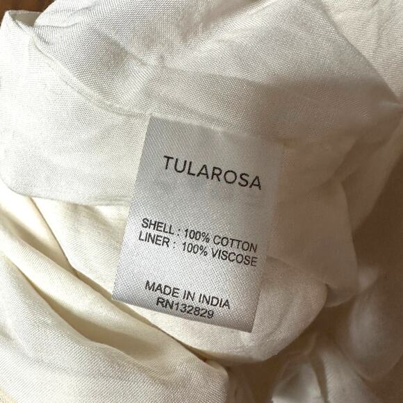 Tularosa Revolve Hannah White Ivory Ruffle Faux Wrap Cotton Mini Skirt Large - Picture 8 of 8